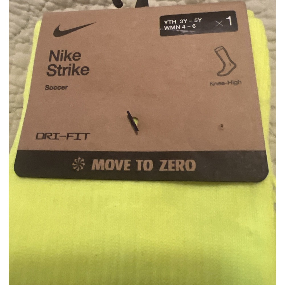Nike Socks Unisex Yellow New with Tags Size Small - Picture 3 of 8